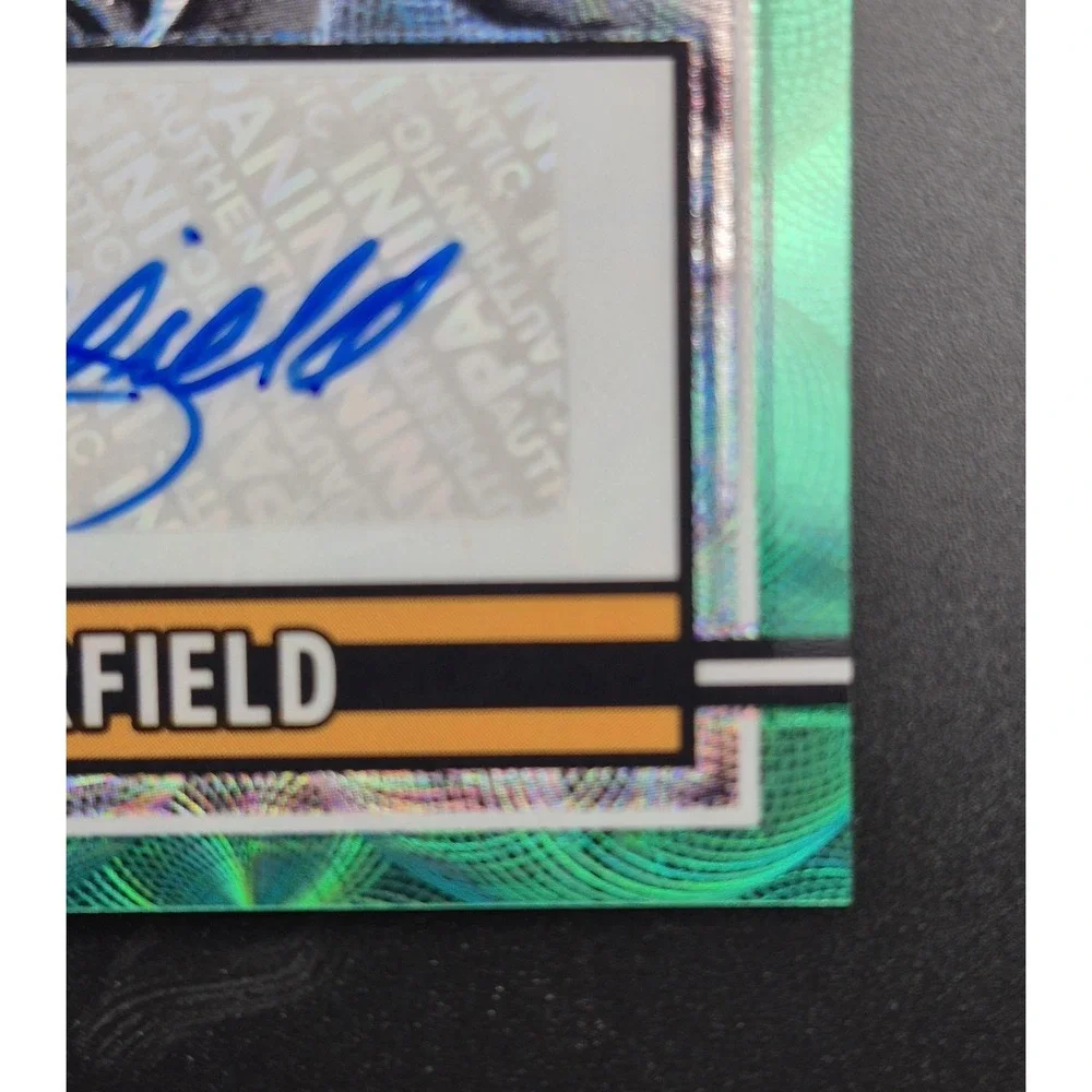 2025 Panini Prizm Paul Warfield #FLA-PWD Flashback Auto Green Scope Prizm /75
